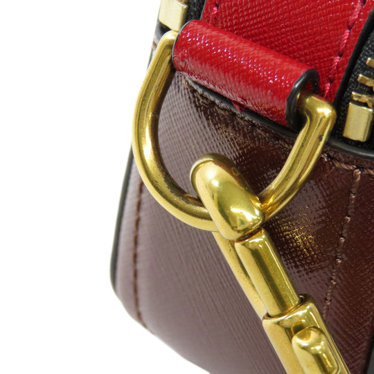 MARC JACOBS Shoulder Bag PVC Red double j snapshot Women Used Authentic