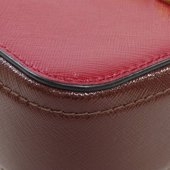 MARC JACOBS Shoulder Bag PVC Red double j snapshot Women Used Authentic