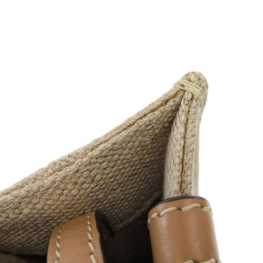 Chloe Handbag canvas Brown Woody Mini 2WAY Women Used Authentic