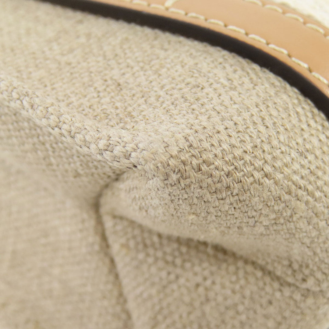 Chloe Handbag canvas Brown Woody Mini 2WAY Women Used Authentic