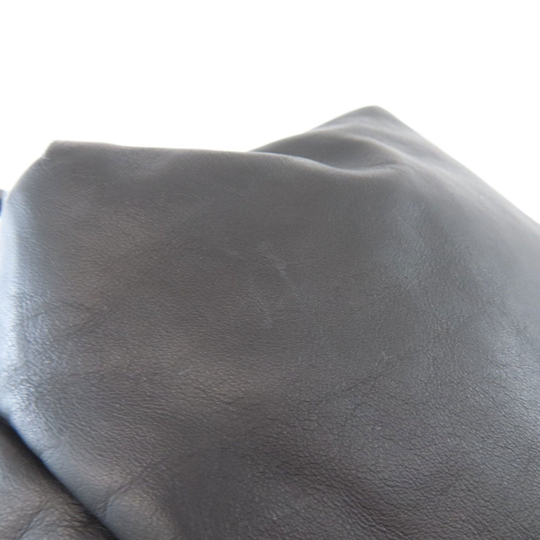 BOTTEGAVENETA Shoulder Bag lambskin black simple design one belt Women Used Authentic