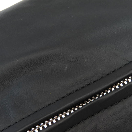 BOTTEGAVENETA Shoulder Bag lambskin black simple design one belt Women Used Authentic