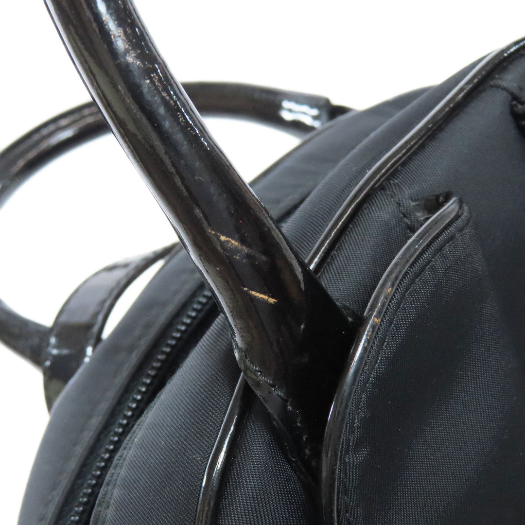 Christian Dior Handbag Nylon black logo Women Used Authentic
