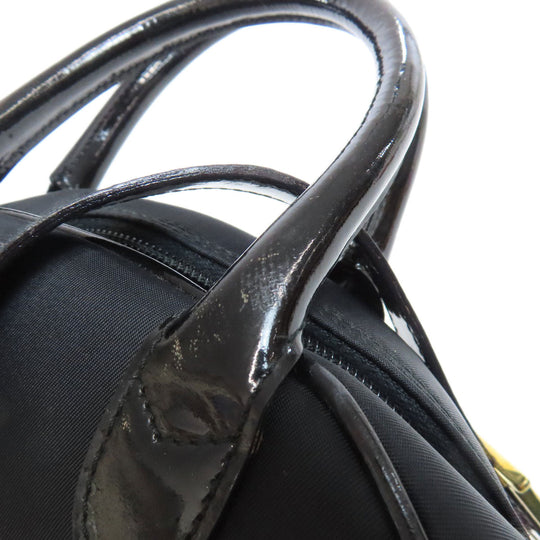 Christian Dior Handbag Nylon black logo Women Used Authentic