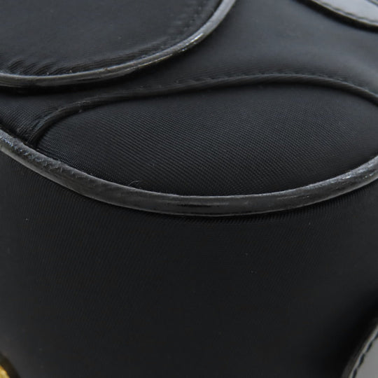 Christian Dior Handbag Nylon black logo Women Used Authentic