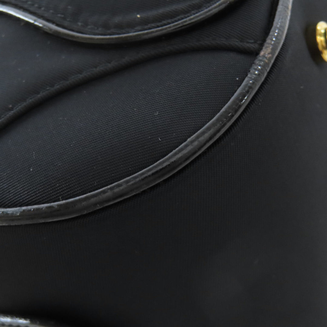 Christian Dior Handbag Nylon black logo Women Used Authentic