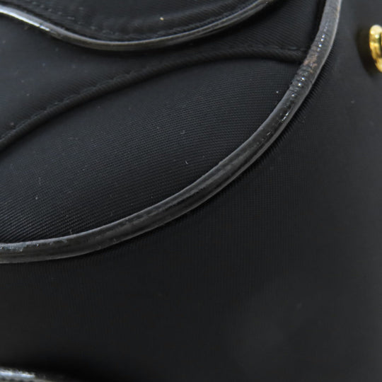 Christian Dior Handbag Nylon black logo Women Used Authentic