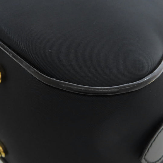 Christian Dior Handbag Nylon black logo Women Used Authentic