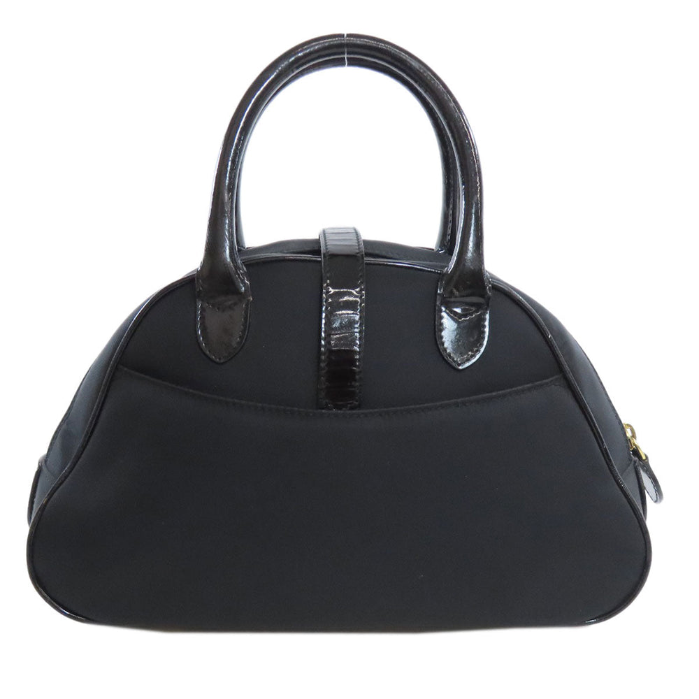 Christian Dior Handbag Nylon black logo Women Used Authentic