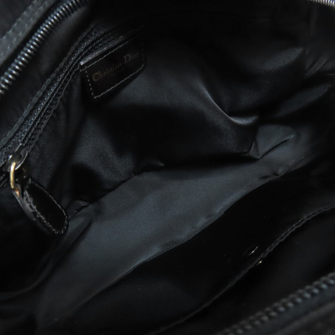 Christian Dior Handbag Nylon black logo Women Used Authentic