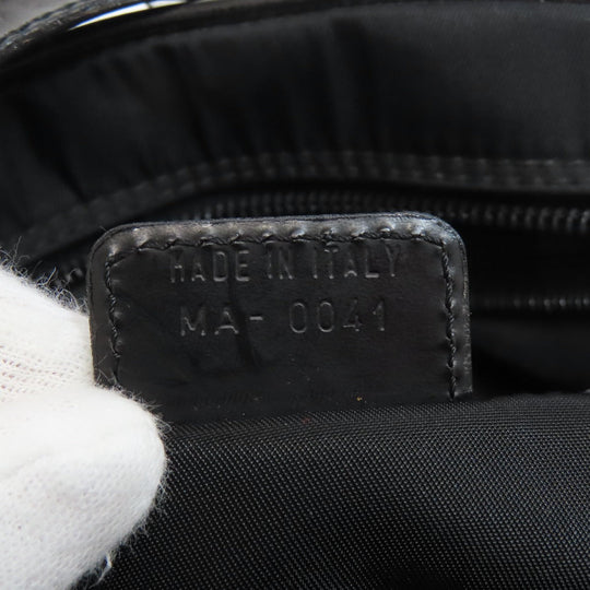 Christian Dior Handbag Nylon black logo Women Used Authentic