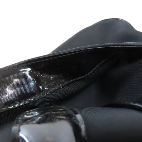 Christian Dior Handbag Nylon black logo Women Used Authentic