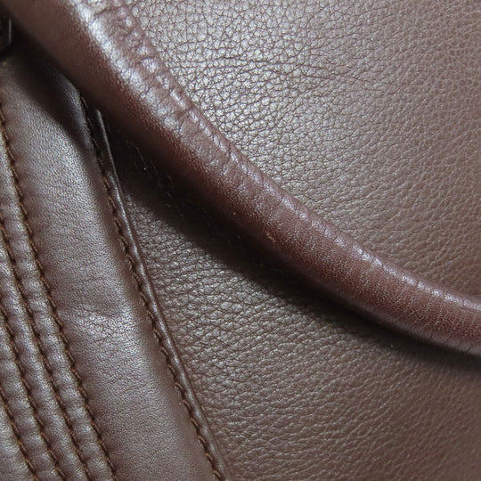 LOEWE Tote Bag leather black anagram Women Used Authentic