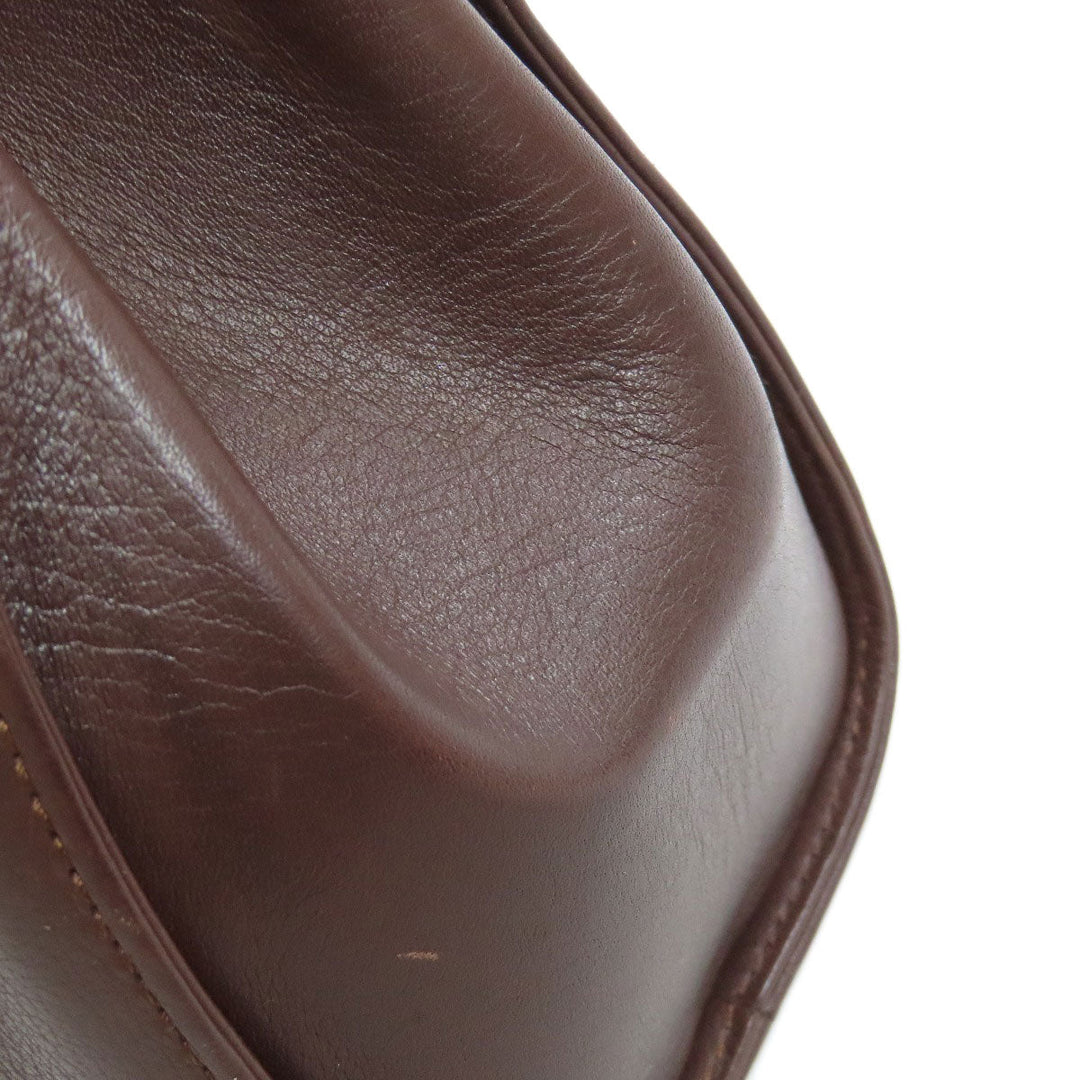 LOEWE Tote Bag leather black anagram Women Used Authentic