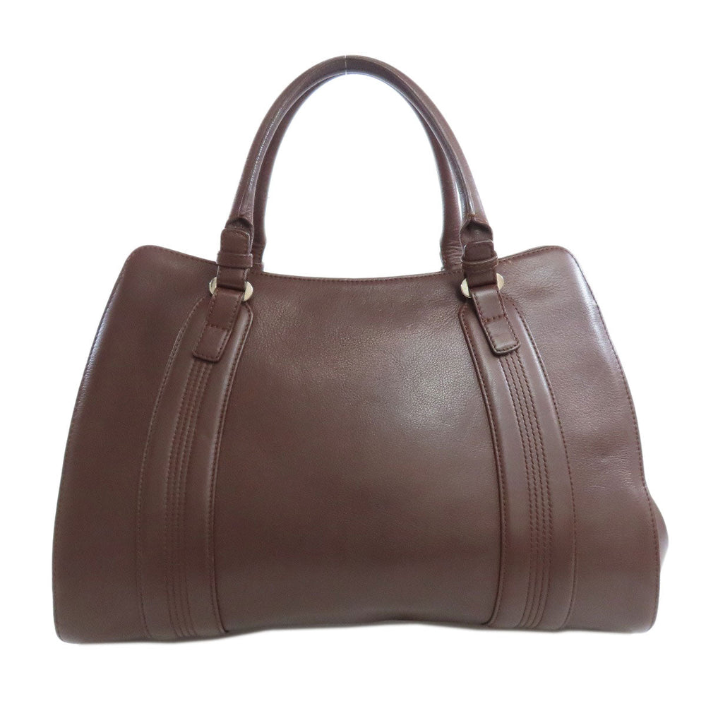 LOEWE Tote Bag leather black anagram Women Used Authentic