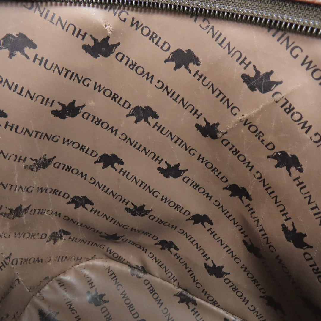 HUNTING WORLD Tote Bag canvas black logo mens(Unisex) Used Authentic