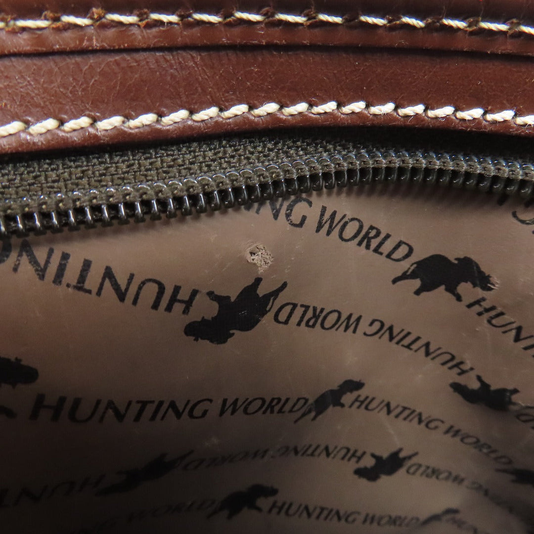 HUNTING WORLD Tote Bag canvas black logo mens(Unisex) Used Authentic