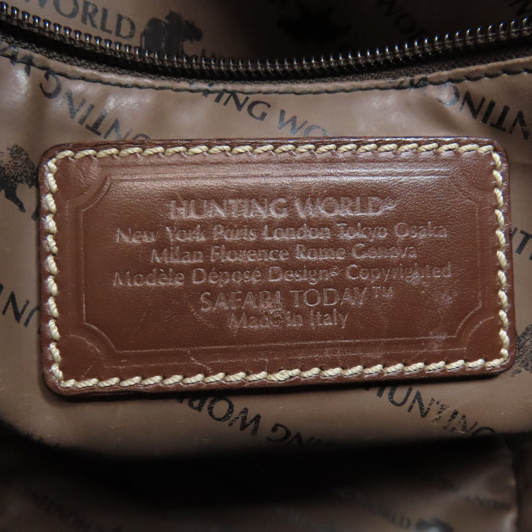 HUNTING WORLD Tote Bag canvas black logo mens(Unisex) Used Authentic