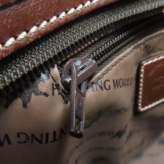 HUNTING WORLD Tote Bag canvas black logo mens(Unisex) Used Authentic
