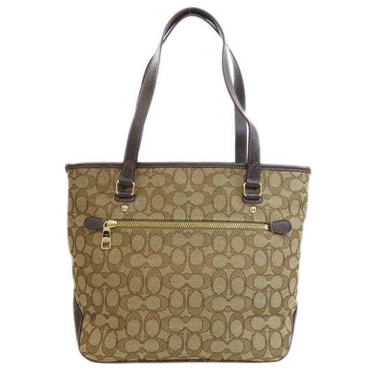 COACH Handbag F55364 canvas Brown Signature
