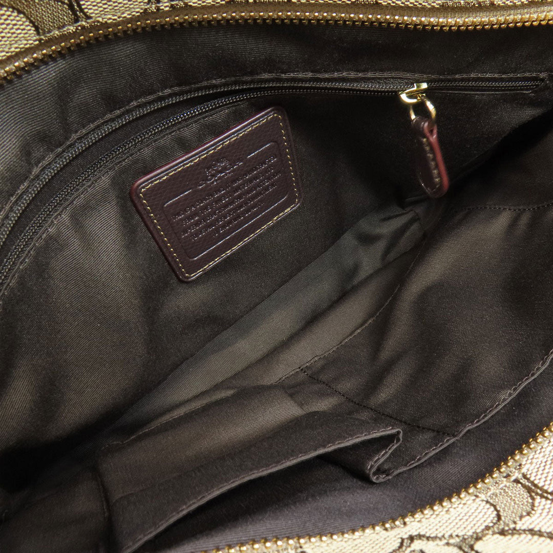 COACH Handbag F55364 canvas Brown Signature