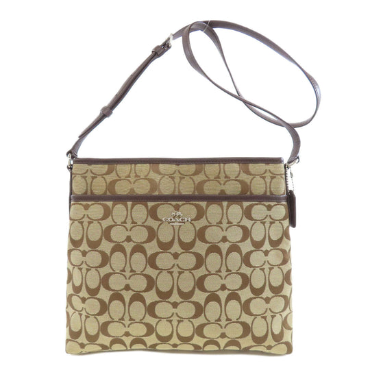 COACH Shoulder Bag F36378 canvas Brown Signature