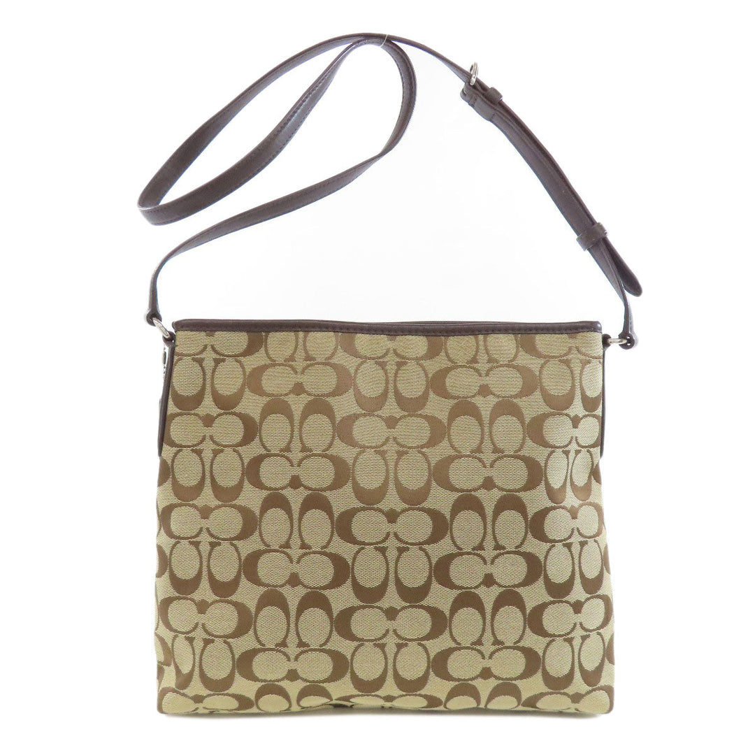 COACH Shoulder Bag F36378 canvas Brown Signature