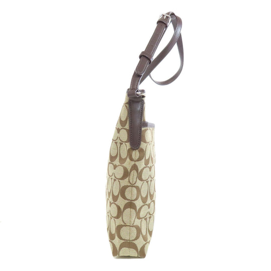 COACH Shoulder Bag F36378 canvas Brown Signature