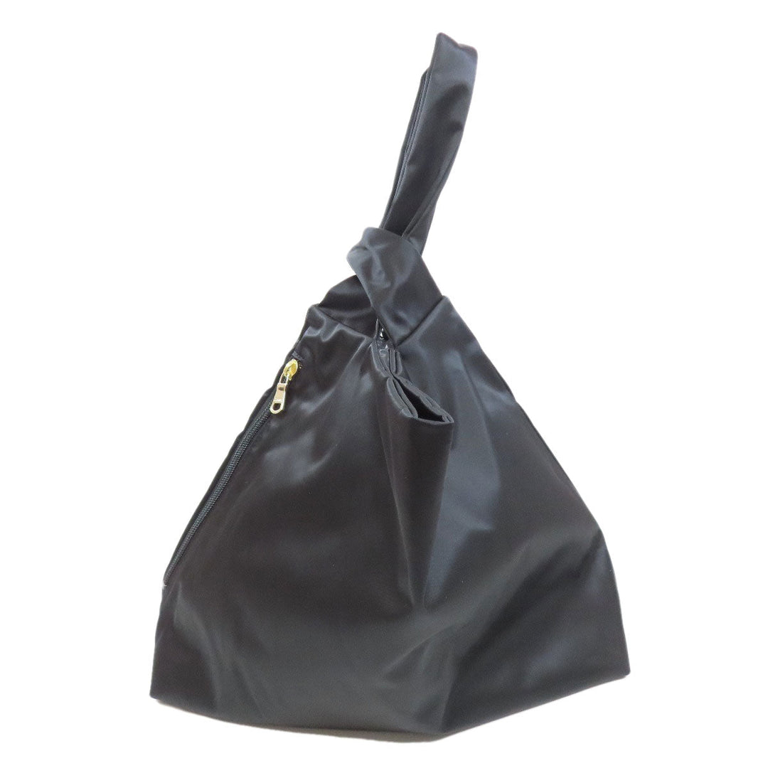 russet Shoulder Bag Nylon black Simple design 2WAY Women Used Authentic