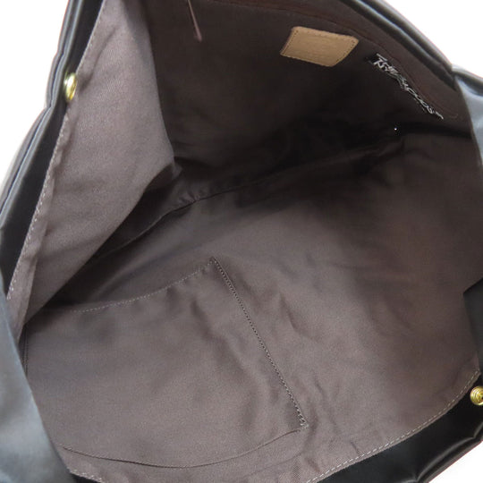 russet Shoulder Bag Nylon black Simple design 2WAY Women Used Authentic