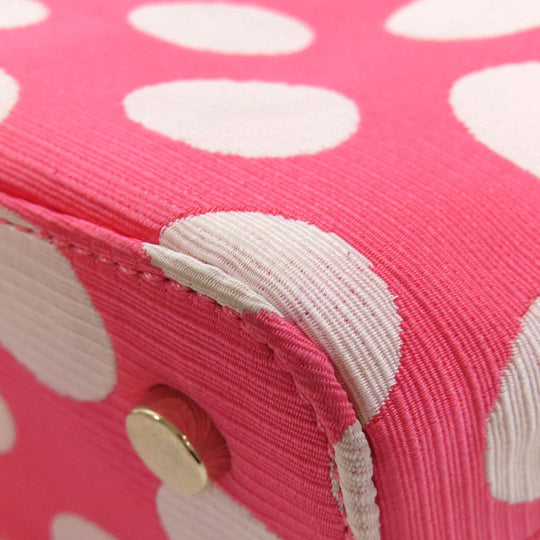 Kate Spade Handbag canvas pink Dot Pattern 2WAY Women Used Authentic