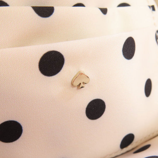 Kate Spade Handbag canvas pink Dot Pattern 2WAY Women Used Authentic