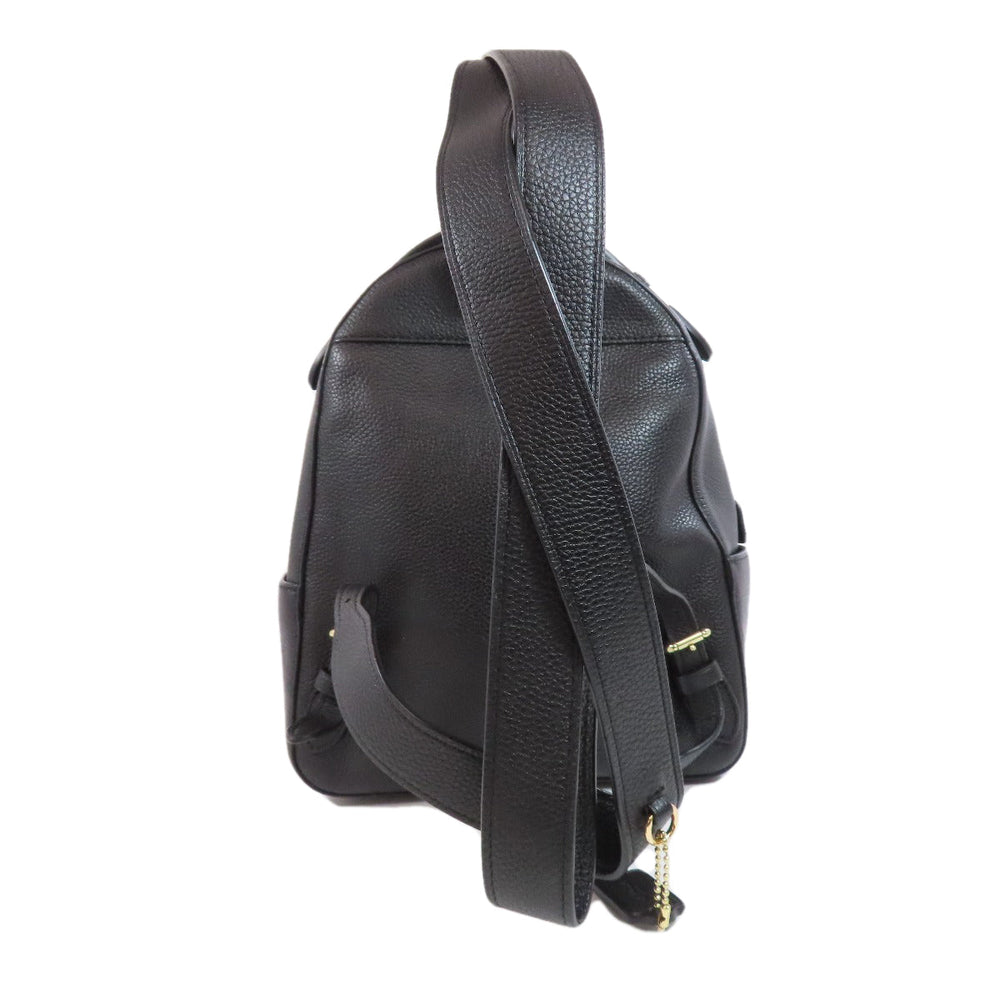 COACH Backpack 31032 leather black Simple design Women Used Authentic