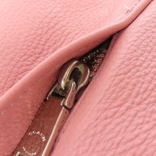 COACH Shoulder Bag F34511 leather pink one belt 2WAY Women Used Authentic