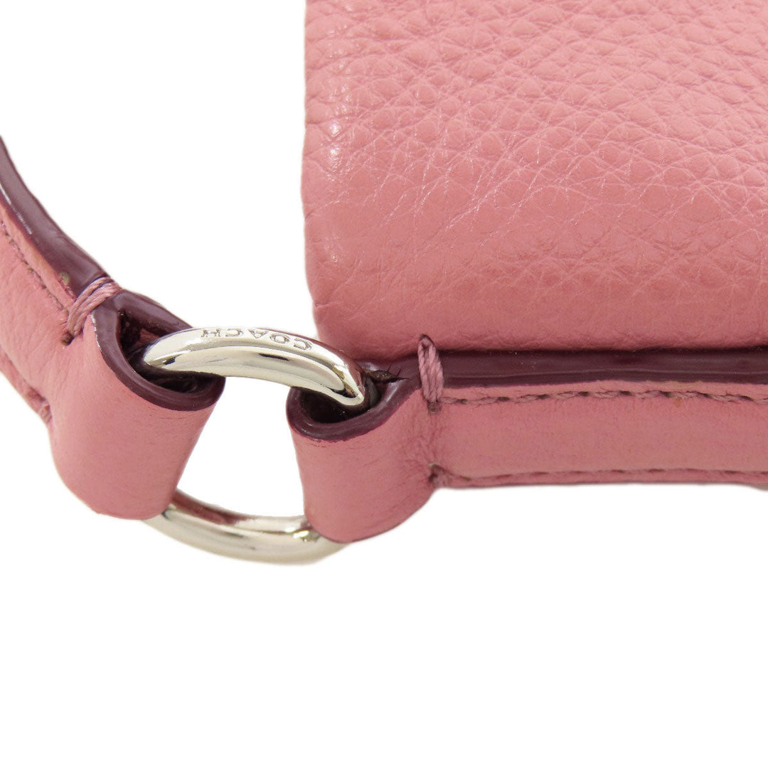 COACH Shoulder Bag F34511 leather pink one belt 2WAY Women Used Authentic