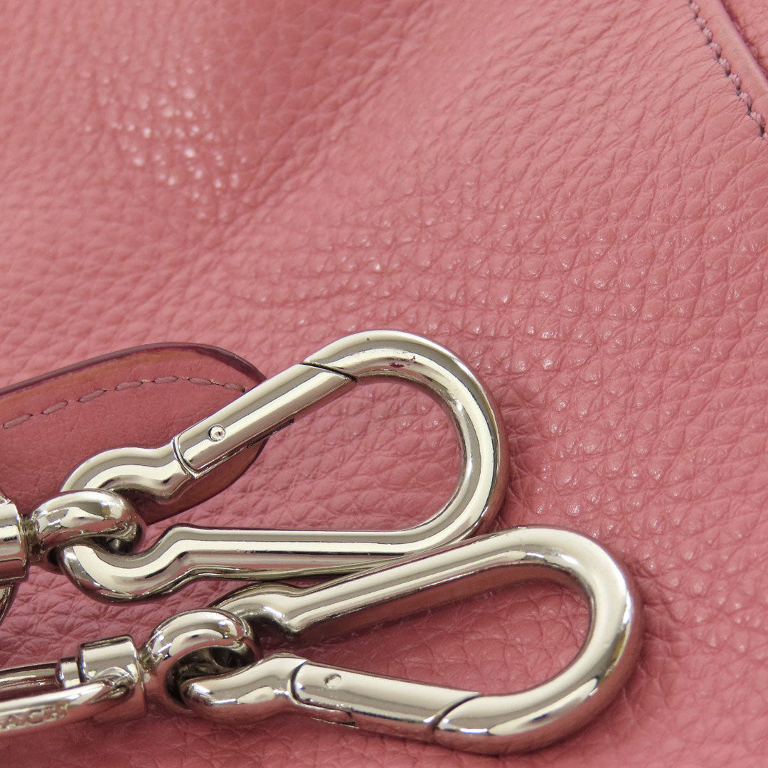 COACH Shoulder Bag F34511 leather pink one belt 2WAY Women Used Authentic