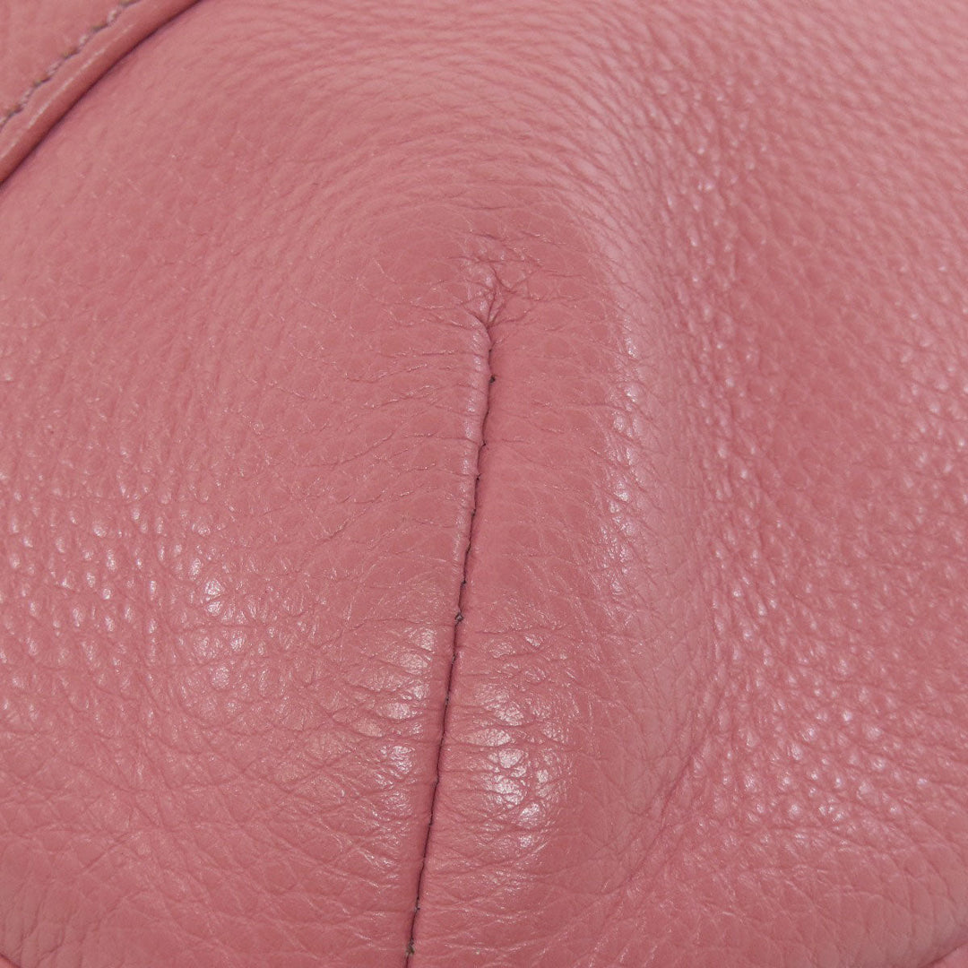 COACH Shoulder Bag F34511 leather pink one belt 2WAY Women Used Authentic