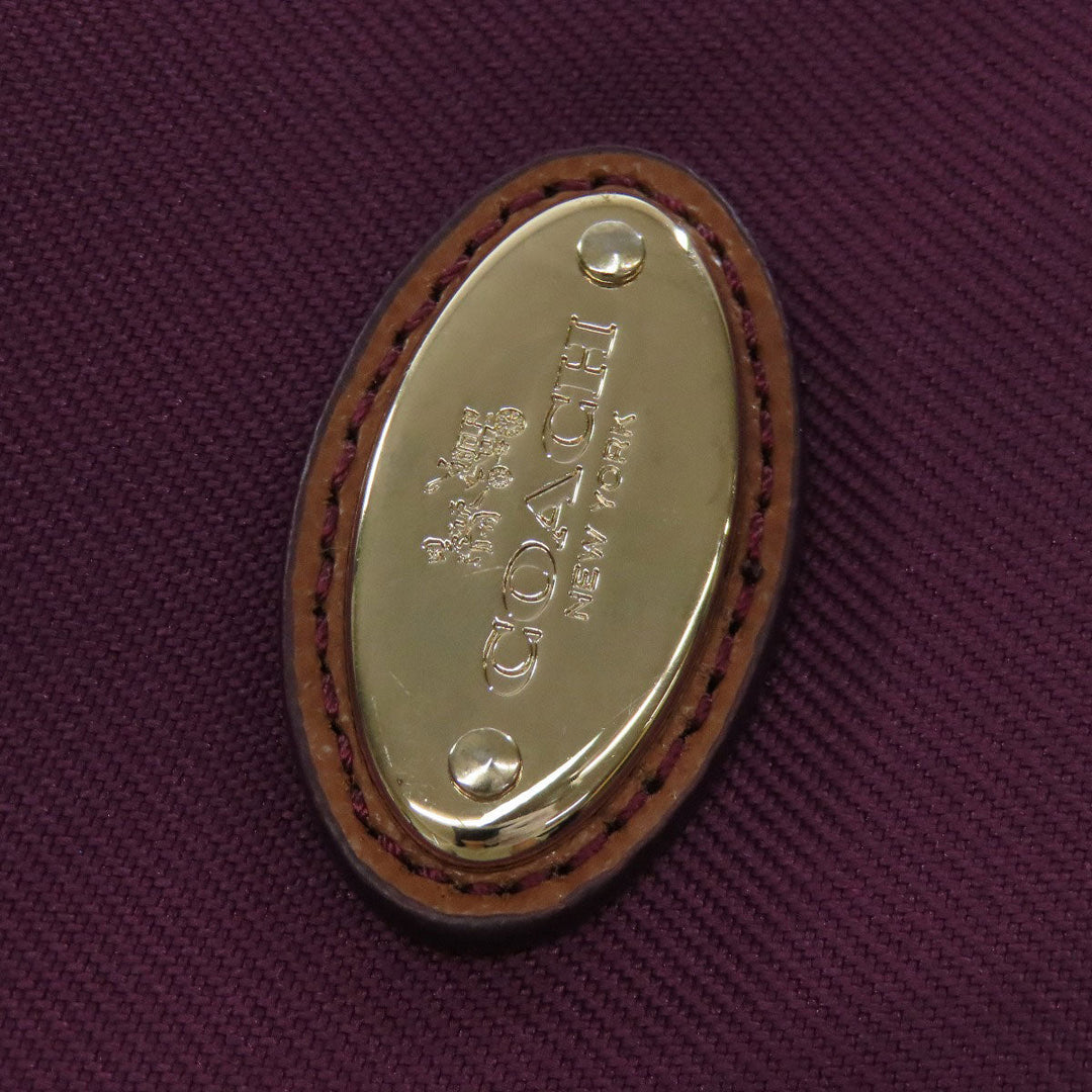 COACH Tote Bag F37237 canvas purple logo Women Used Authentic