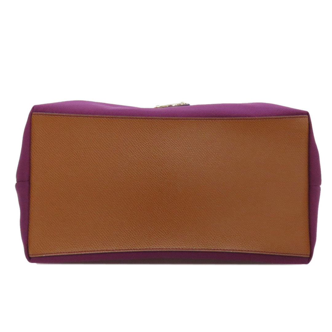 COACH Tote Bag F37237 canvas purple logo Women Used Authentic