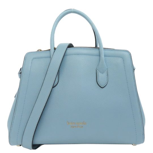 Kate Spade Handbag leather blue 2WAY Women Used Authentic