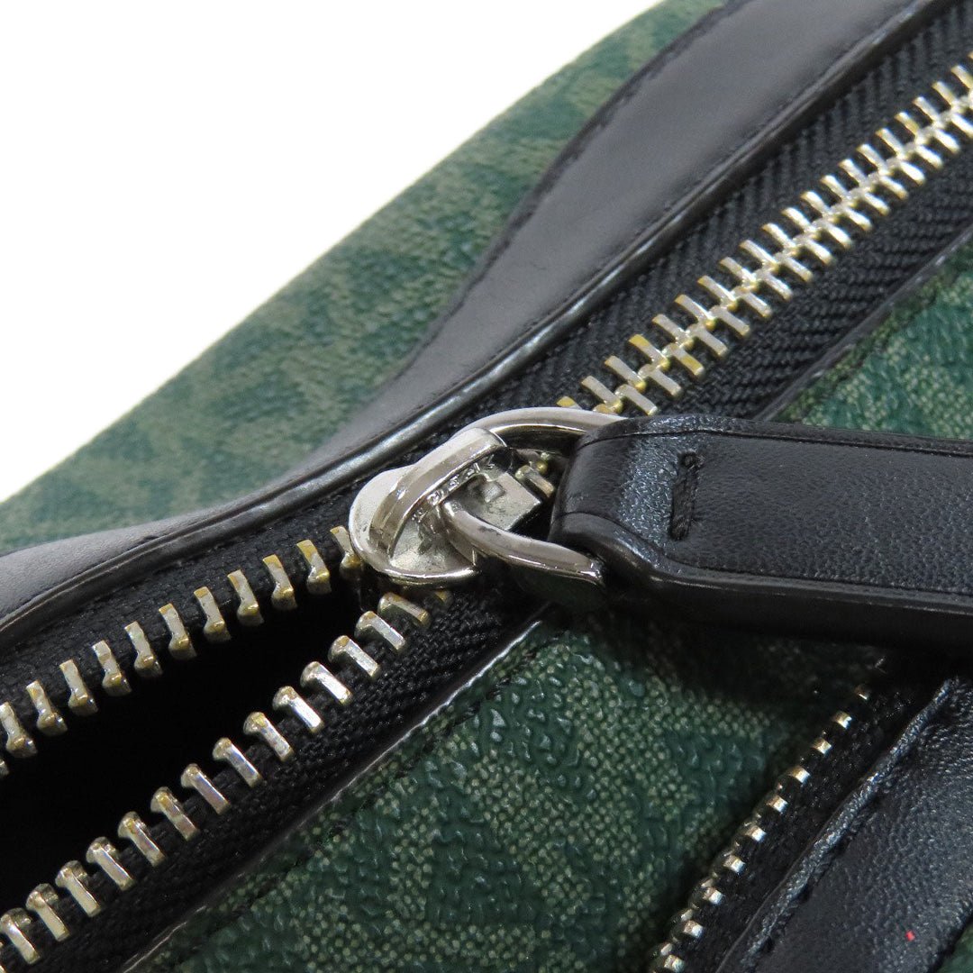 MICHAEL KORS Hip bag PVC green MK signature Women Used Authentic
