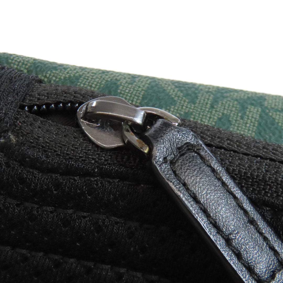 MICHAEL KORS Hip bag PVC green MK signature Women Used Authentic