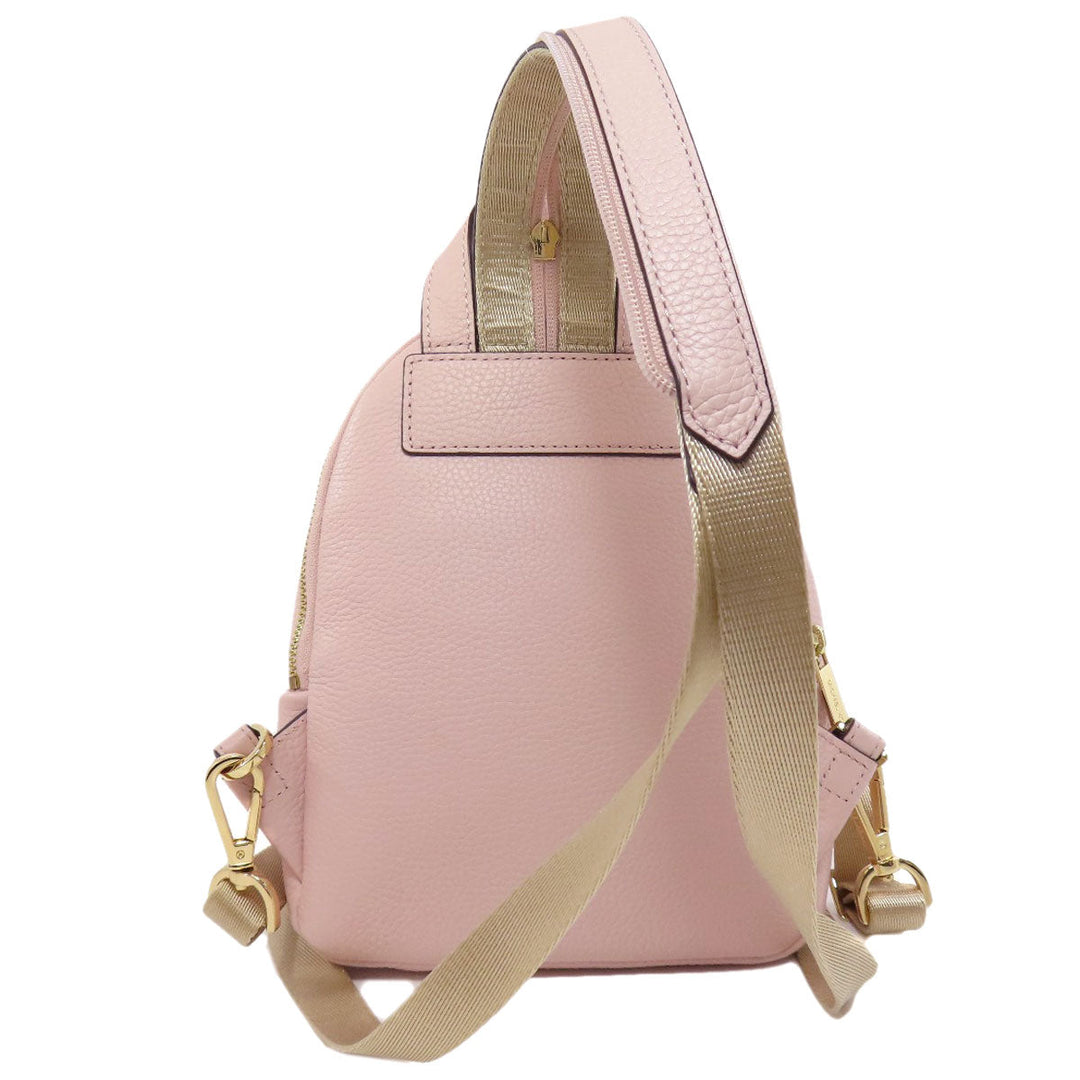 MICHAEL KORS Backpack leather pink logo Women Used Authentic