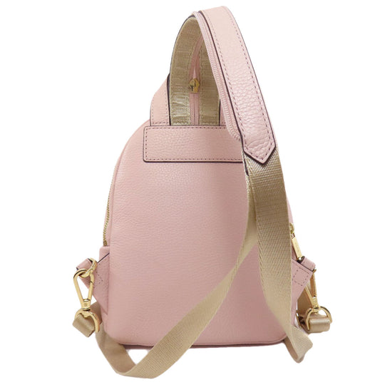 MICHAEL KORS Backpack leather pink logo Women Used Authentic