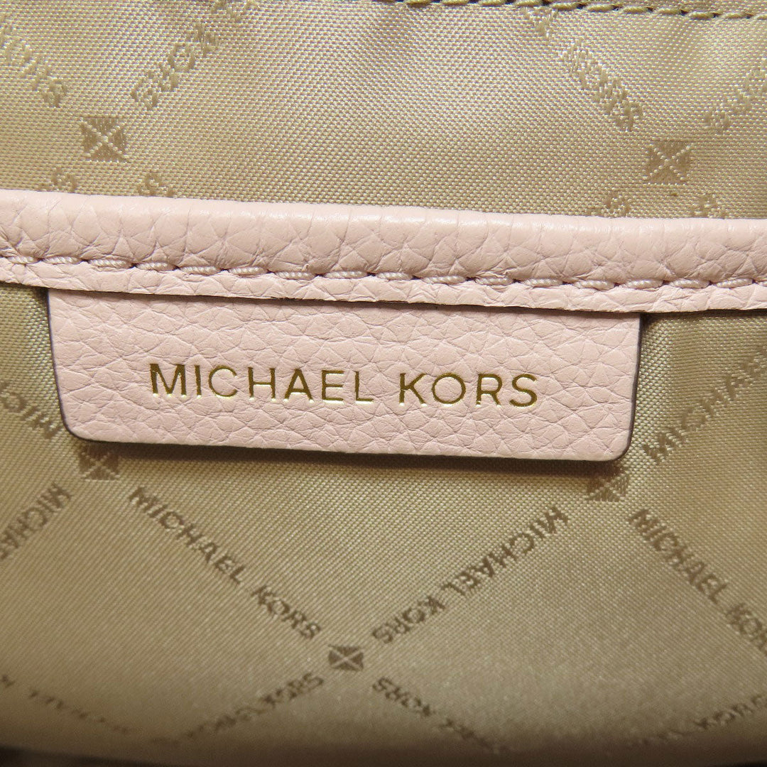 MICHAEL KORS Backpack leather pink logo Women Used Authentic
