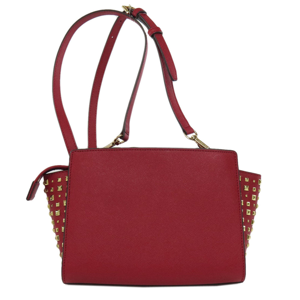 MICHAEL KORS Tote Bag leather Red logo Women Used Authentic