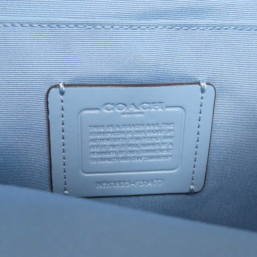 COACH Shoulder Bag F31477 PVC Brown Signature 2WAY Women Used Authentic