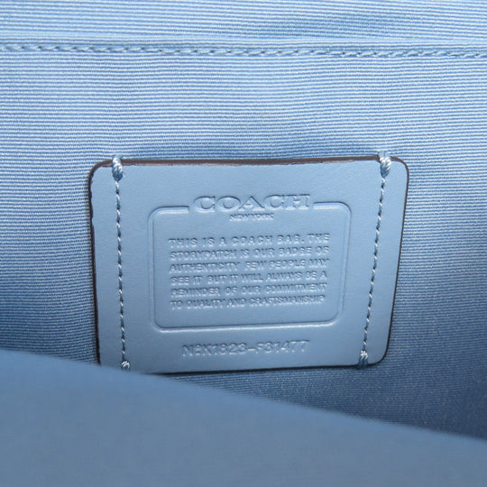 COACH Shoulder Bag F31477 PVC Brown Signature 2WAY Women Used Authentic