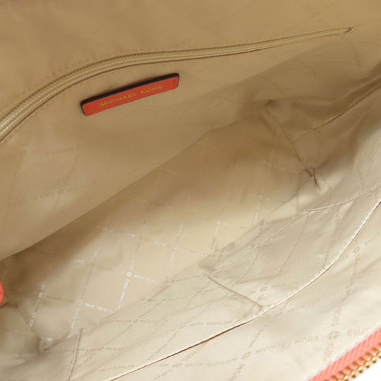 MICHAEL KORS Tote Bag leather pink logo Women Used Authentic