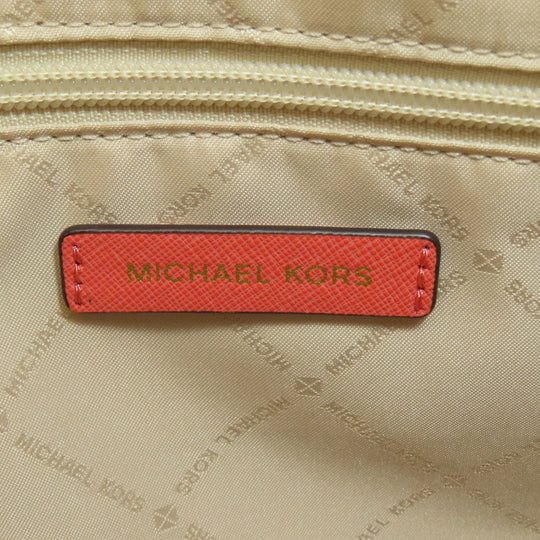 MICHAEL KORS Tote Bag leather pink logo Women Used Authentic